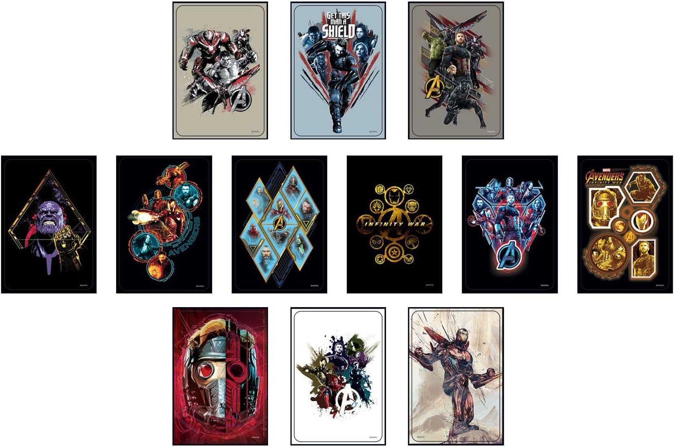 30 Large Marvel Avengers Infinity War Stickers for Party Favor/Gift - Featuring Iron Man, Captain America, Black Panther, Black Widow, Thanos and Many More (30pc)