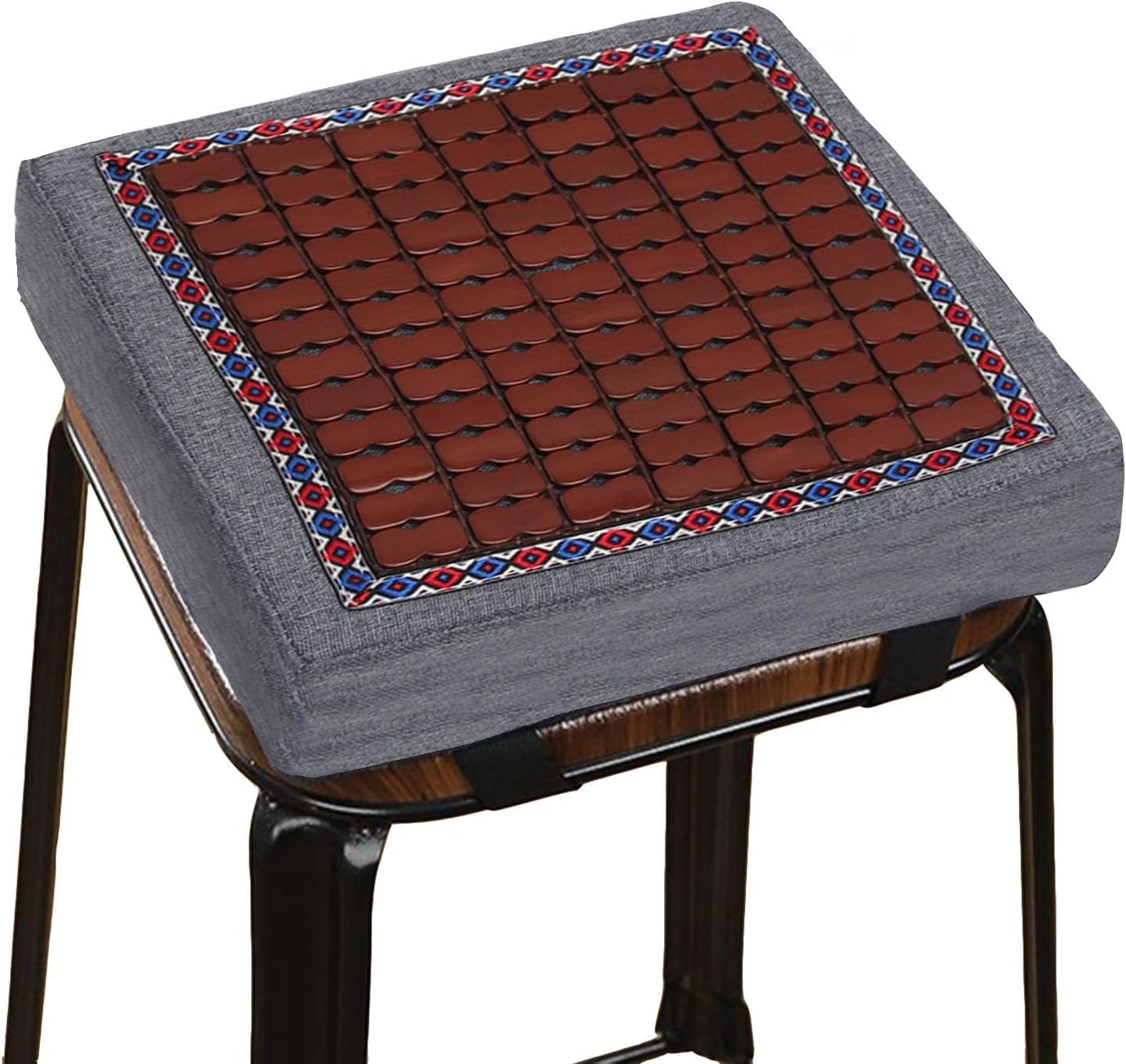 11/12/14/16 in Square Stool Cushion with Ties Dining Chair Cushion Non-Slip Bar Stool Square Seat Cushion with Washable Cover Chair Seat Cushion(@30,40x40x5cm/16x16x2in)