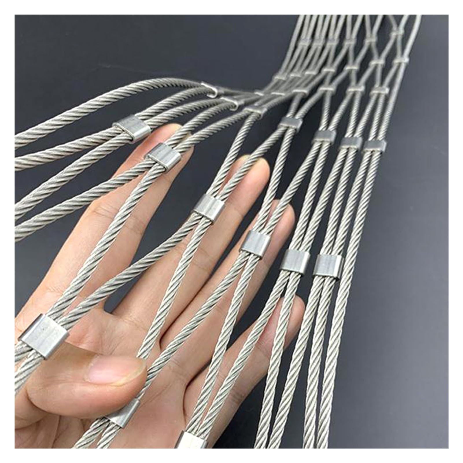 Rete di sicurezza in acciaio inox 304, per balconi, recinzioni da giardino, antiruggine, tagliabile, per edilizia, 1,8 x 7 m