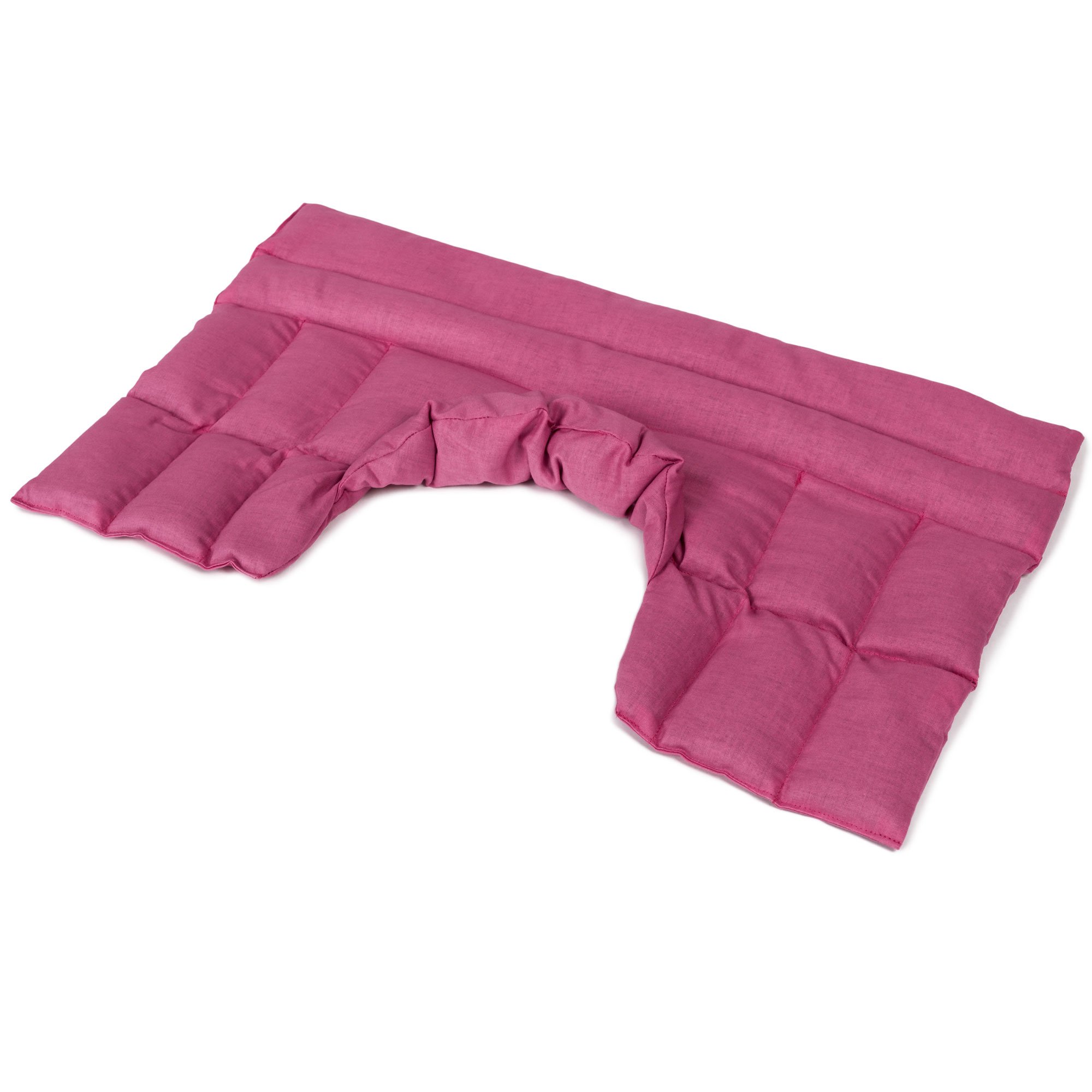 Cuscino termico cervicale XL con farro bio, per collo, spalle e schiena. (fucsia, Farro bio) Cuscino termico utilizabile caldo e freddo, riscaldabile nel mircoonde e forno