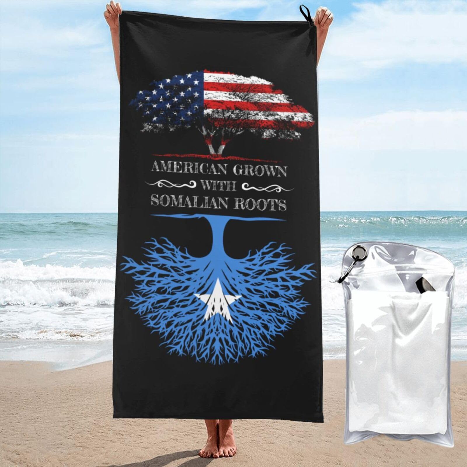 Drap de bain Somalie à séchage rapide et ultra légère pour voyage