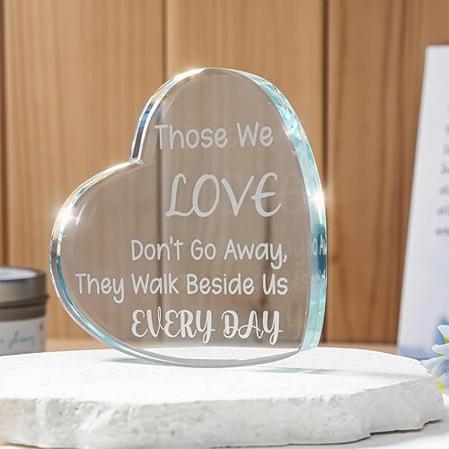 Miniatura 4 de Canastas de regalo de condolencias, regalo conmemorativo de condolencia de corazón de cristal para duelo por pérdida de un ser querido, sorry for