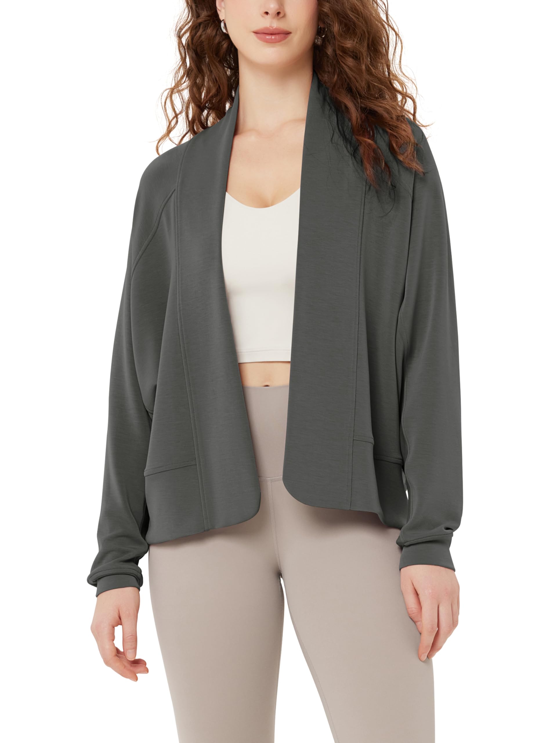 ODODOS Modal Open Front Cardigan
