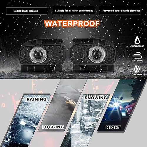 Miniatura 3 de Nixon Offroad Juego de luces antiniebla para Ford F-150 F150 99-03, 04 Ford F-150 F150 con bombilla, 99-02 OEM Ford Expedition, lente transparente