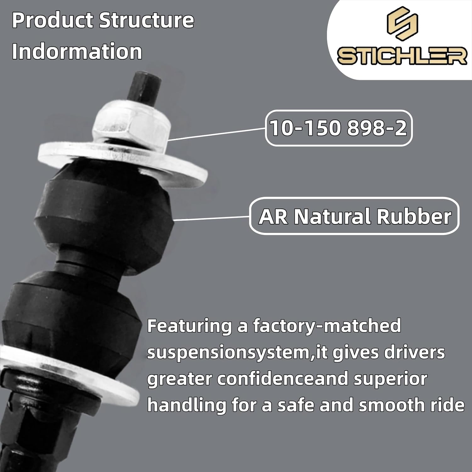 Front Stabilizer Sway Bar End Link End Kit 2 Pcs Automotive Replacement For 2006-2012 Ram 1500 4WD 2012-2018 Ram 1500 2019-2021 Ram 1500 Classic K80894 5170290AC, 5170290AD