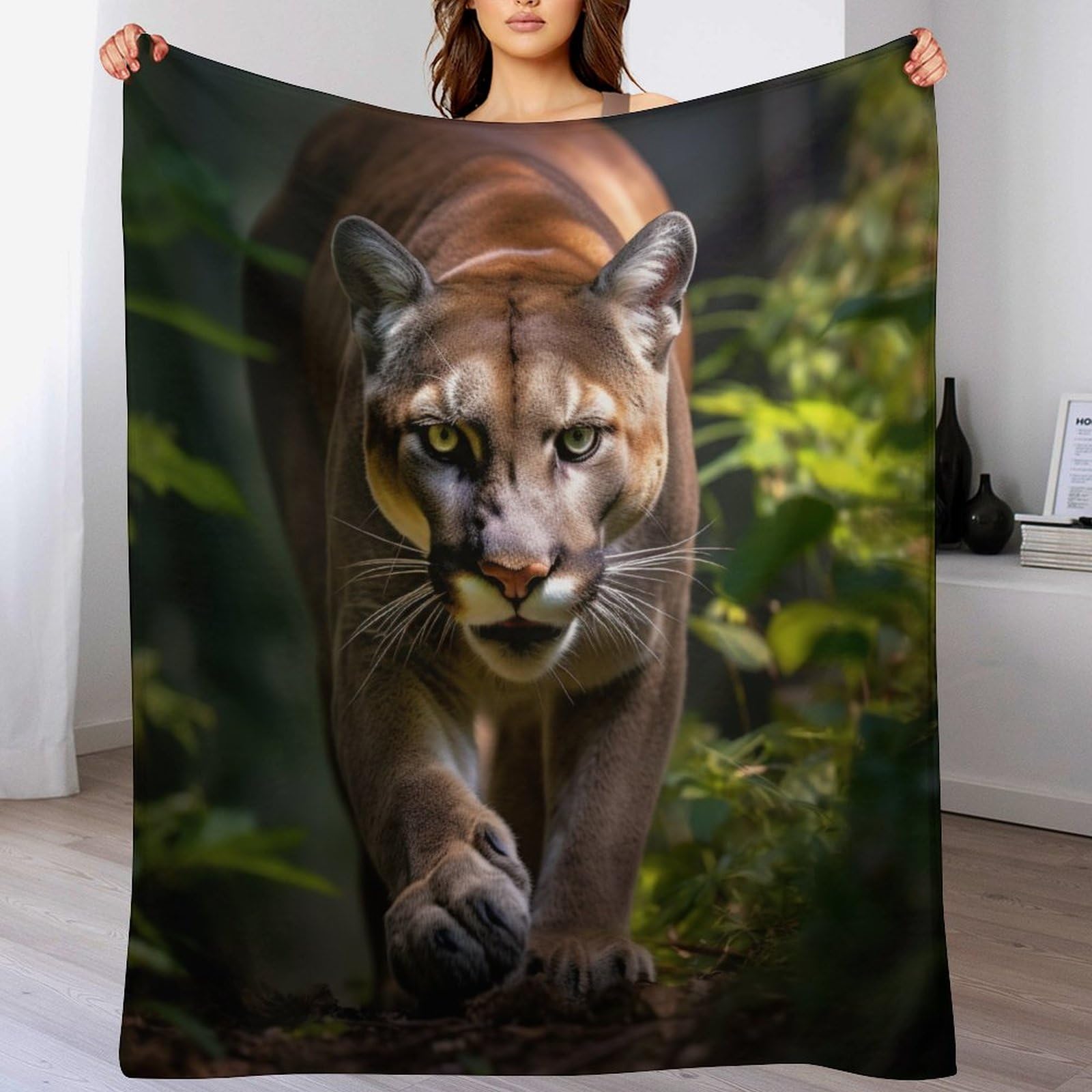 Couverture polaire Puma lit plaid en flannel toutes saisons 150x200cm