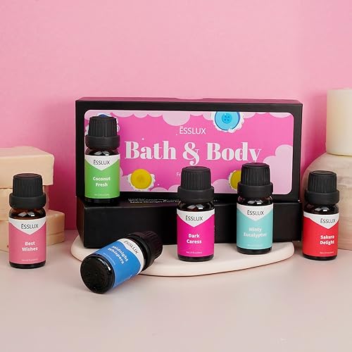 Miniatura 8 de ESSLUX - Aceites esenciales perfumados para baño y cuerpo para difusores para el hogar, aromas de fabricación de velas de jabón de primera calidad,
