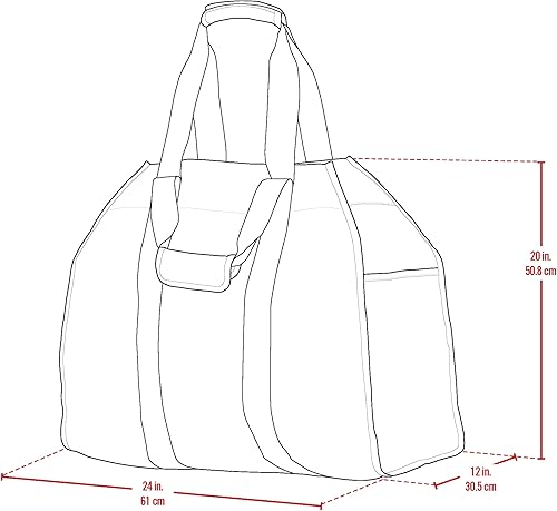Miniatura 3 de ShelterLogic Soporte para leña y bolsa transportadora de 24 pulgadas resistente al agua grande color verde