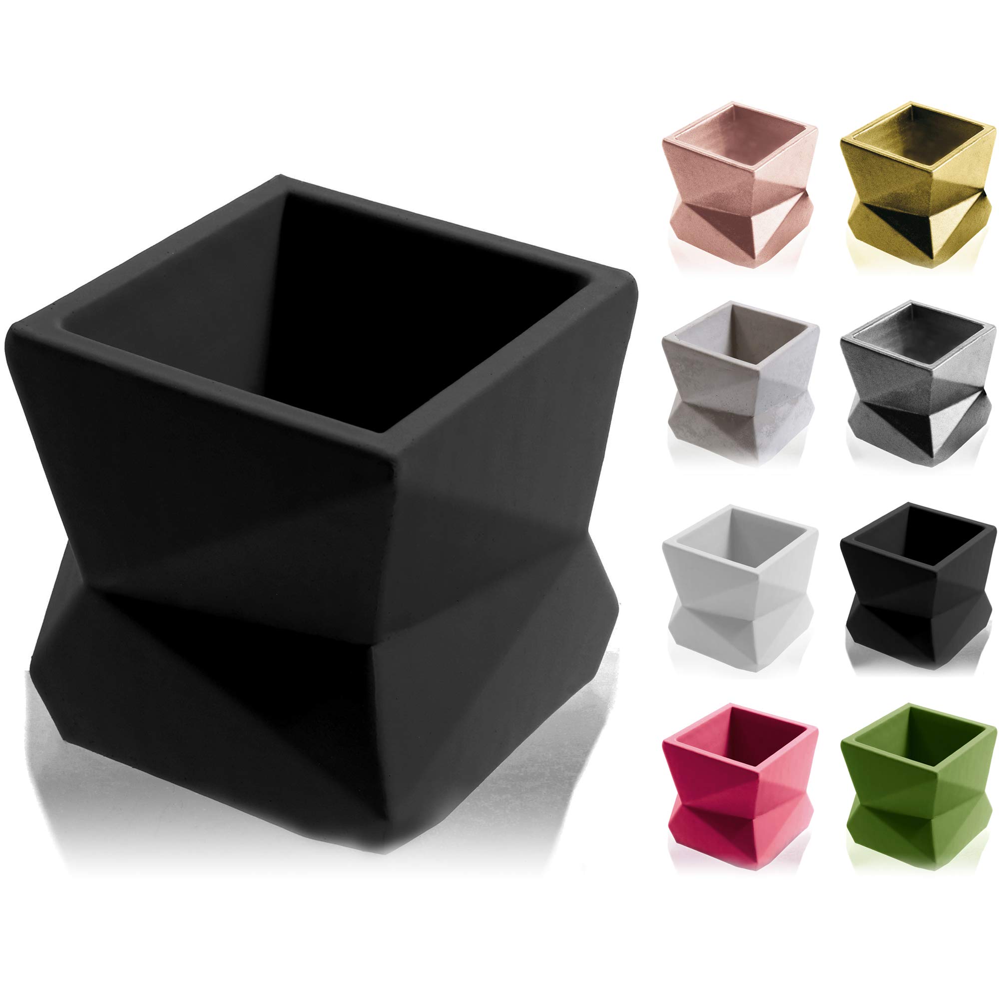 CONCRETTE - Vaso per fiori in cemento Modern No3 7,5 cm | 17 colori