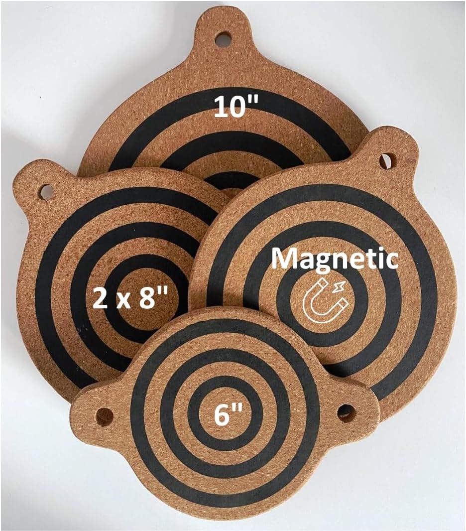 Magnet Cork Trivet, Multipack Set of 4 Magnetic Cork Trivets, Pot Holders for Hot Pots and Pans, Protects Kitchen Countertops, Protection for Table, for Cooking and Baking, Easy to Use