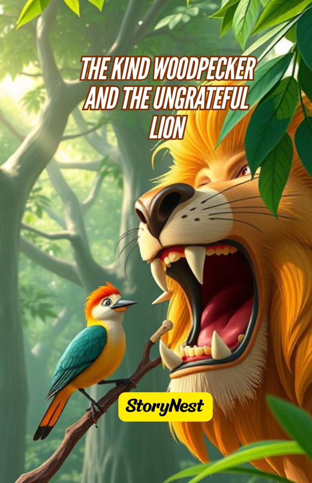 The Kind Woodpecker and the Ungrateful Lion: A Heart-Touching Moral Story for Kids About Kindness, Gratitude & Friendship: A beautifully illustrated ... others, and the true meaning of kindness.