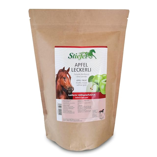 Stiefel Deliciosa de Manzana para Caballos, sin Cereales, Saludable con Sabor a Manzana para recompensa
