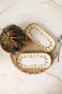 Keramika Worn Gold Noyan Kayık Tabak 26 Cm 2 Adet 22967