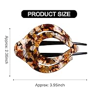 Vista 3 de 3 piezas de pinzas de cabello francesas Concord para mujeres - Pinzas curvas de agarre fuerte y antideslizantes para cabello grueso y fino