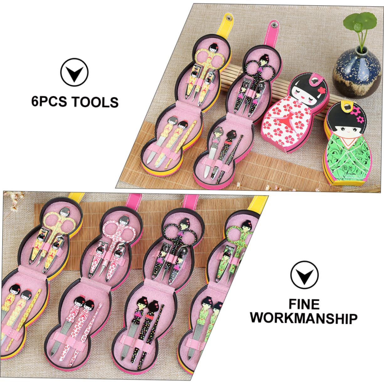 POPETPOP 3sets Strumenti Per Manicure e Pedicure Include Portaoggetti Leggero e Compatto Sicuro e Durevole Design Razionale Per Unghie Adatto Per Uso Domestico e Viaggi