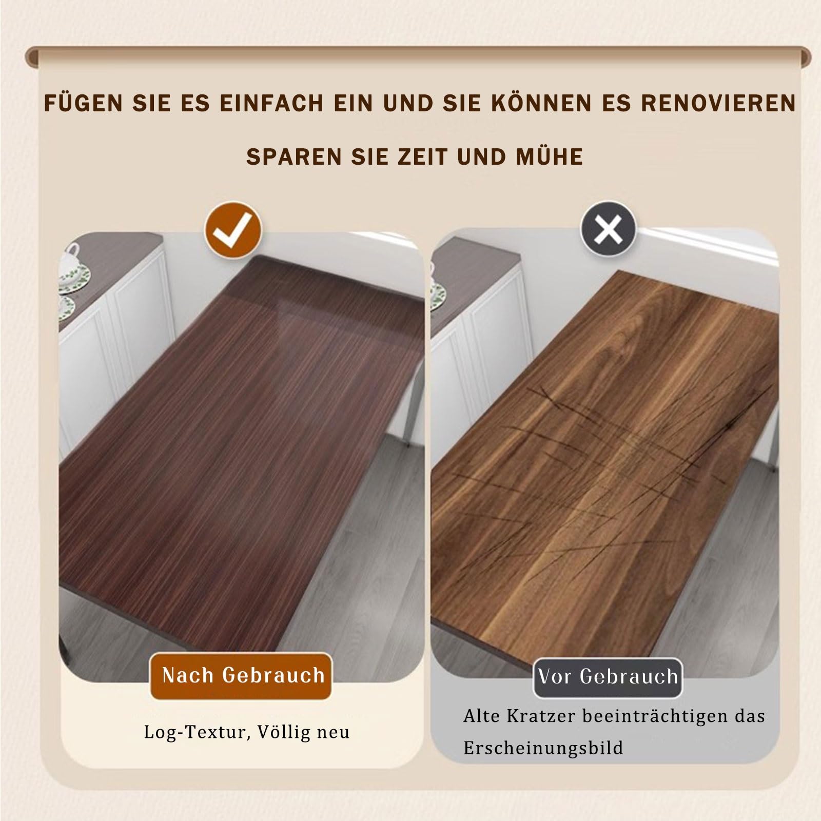 Samoprzylepna tapeta imitująca drewno Samoprzylepna folia PVC o wyglądzie drewna do mebli i ścian 8 stylów, wiele rozmiarów(Holzoptik Folie 05,60 x 300 cm)