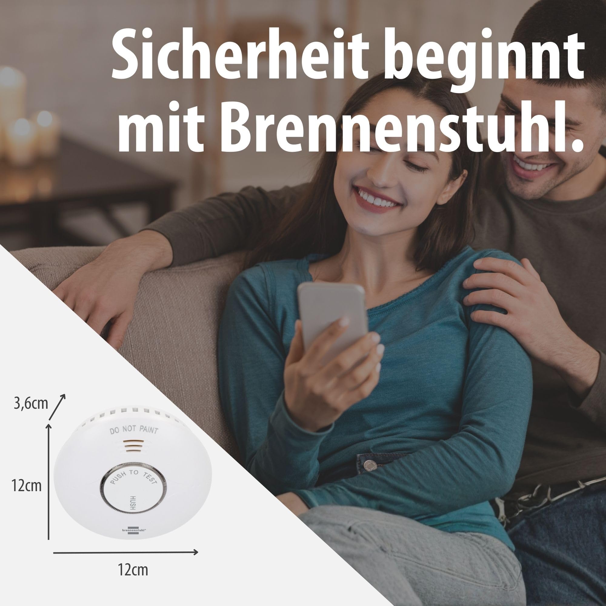 Brennenstuhl Connect WiFi Rauchwarmelder RM A 3020 mit App Benachrichtigung