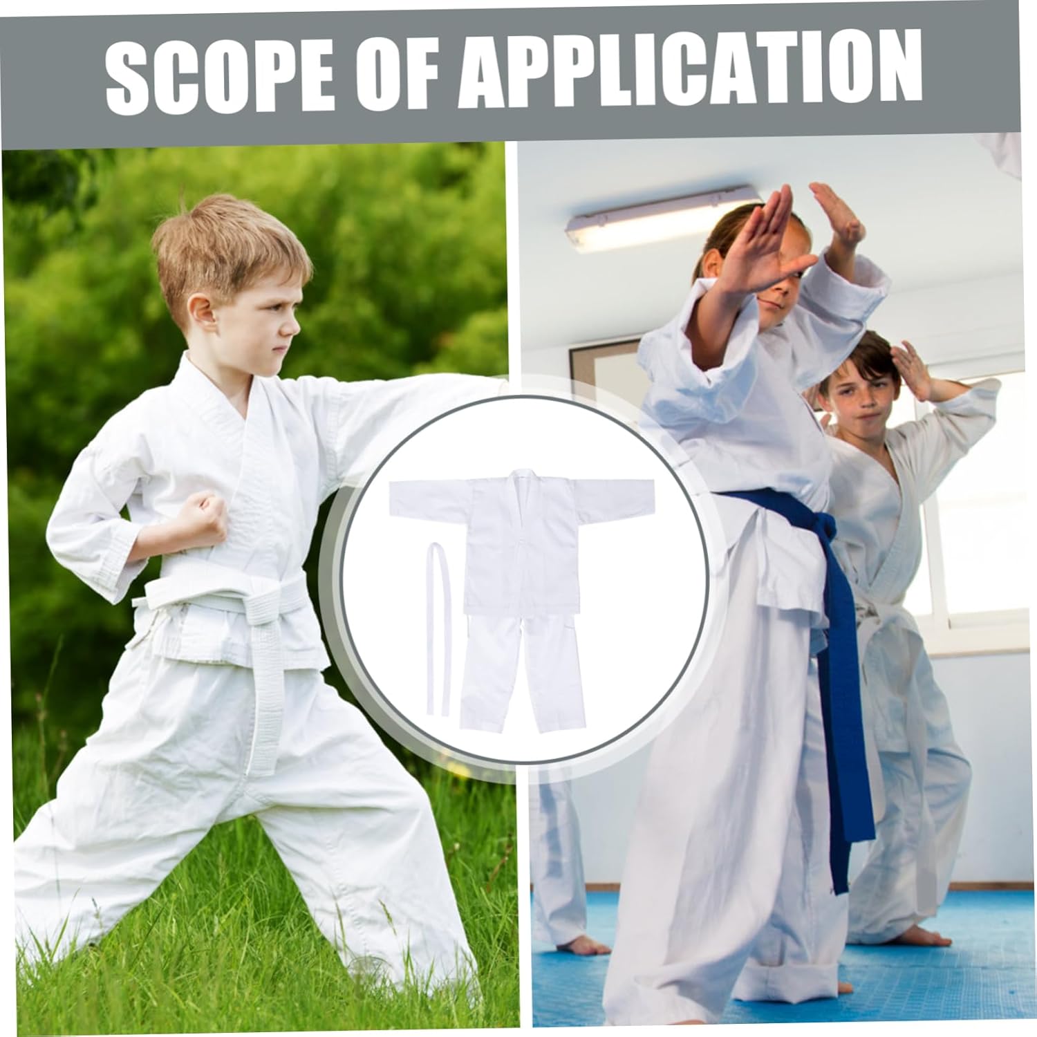 1set Professional Karate Uniform for Training Breathable Judogi Elastic Waistband Quick-drying Suitable for Adults and Teens Design for Intense Practice