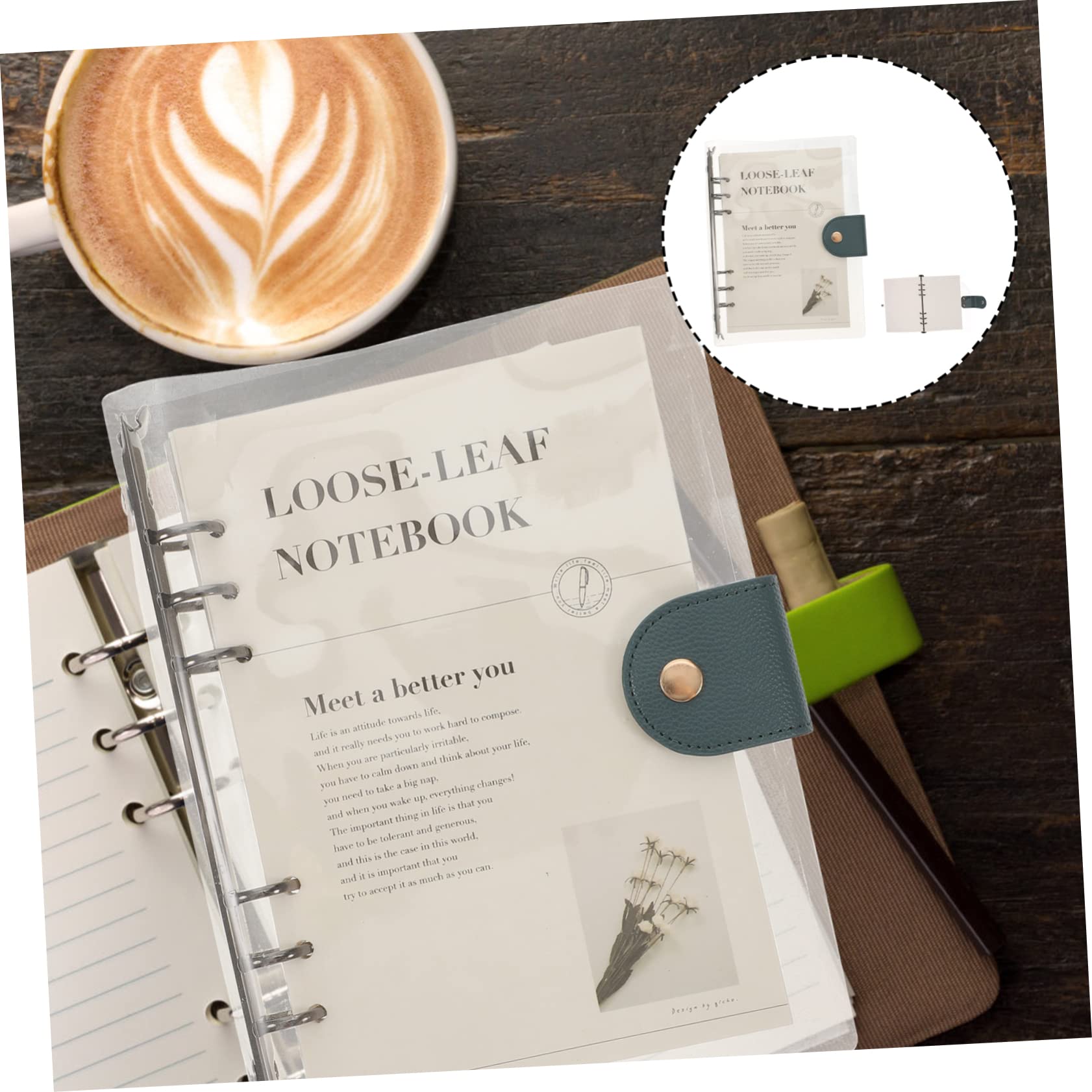 Amazon | MAGICLULU A5サイズ透明多機能バインダー 横罫ルーズリーフ