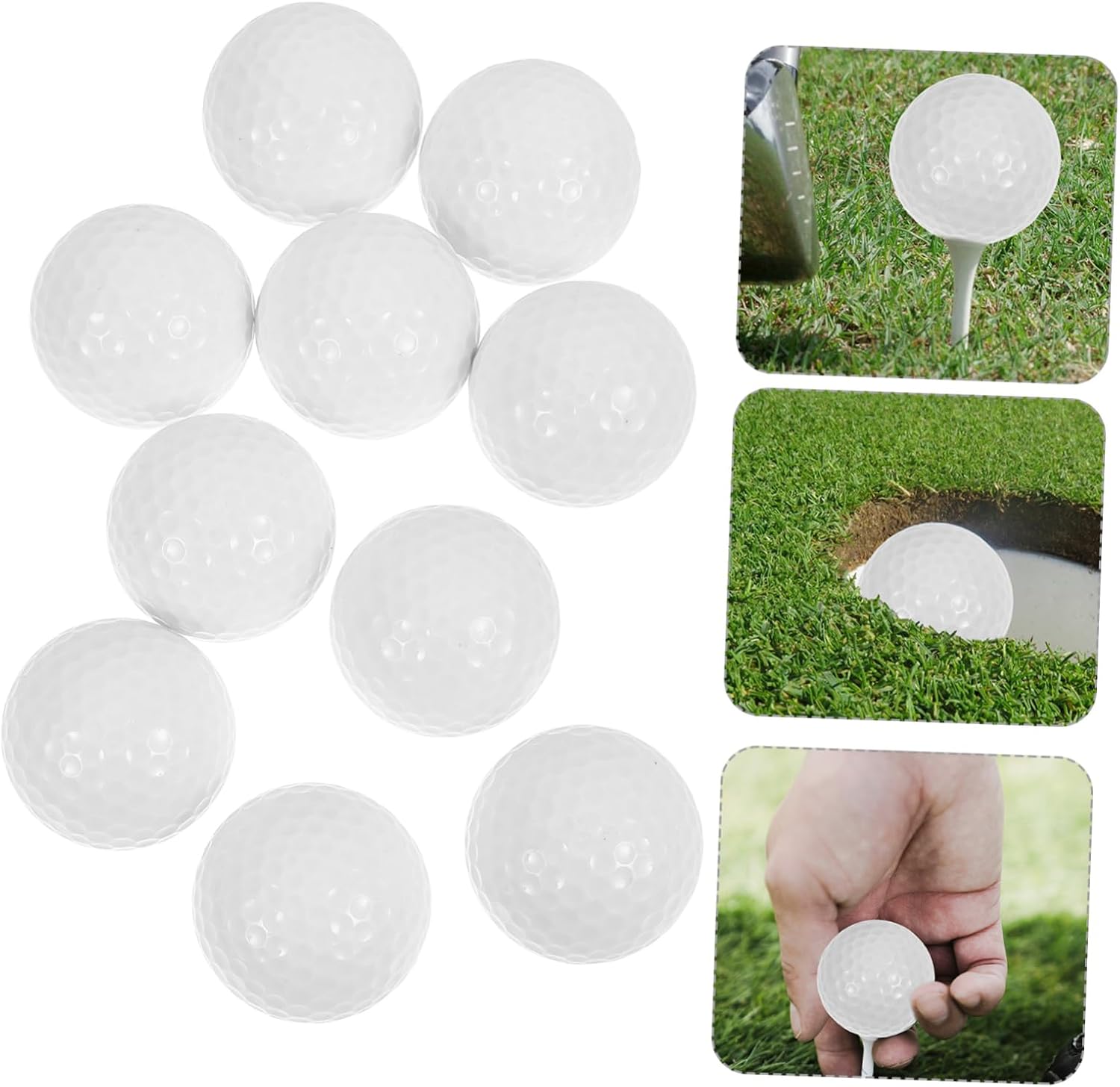 10pcs Double Golf Practice for Indoor Training Lightweight Design for Beginners Golfing Accessories for Skill Improvement and Entertainment