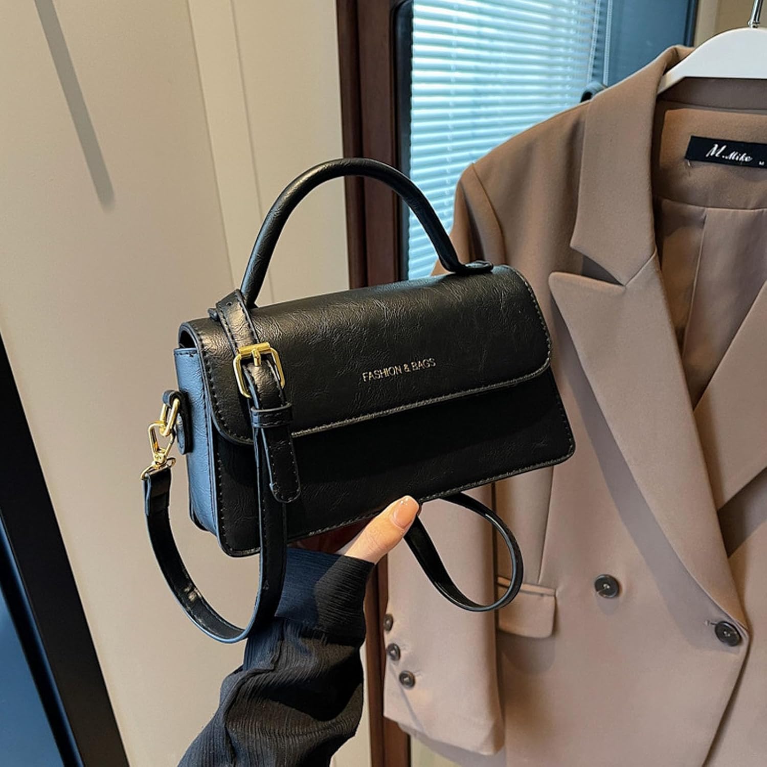 Shoulder Bags Retro Classic Purse Clutch Shoulder Simple HandBag with Zipper Closure Crossbody for Women - Image 7