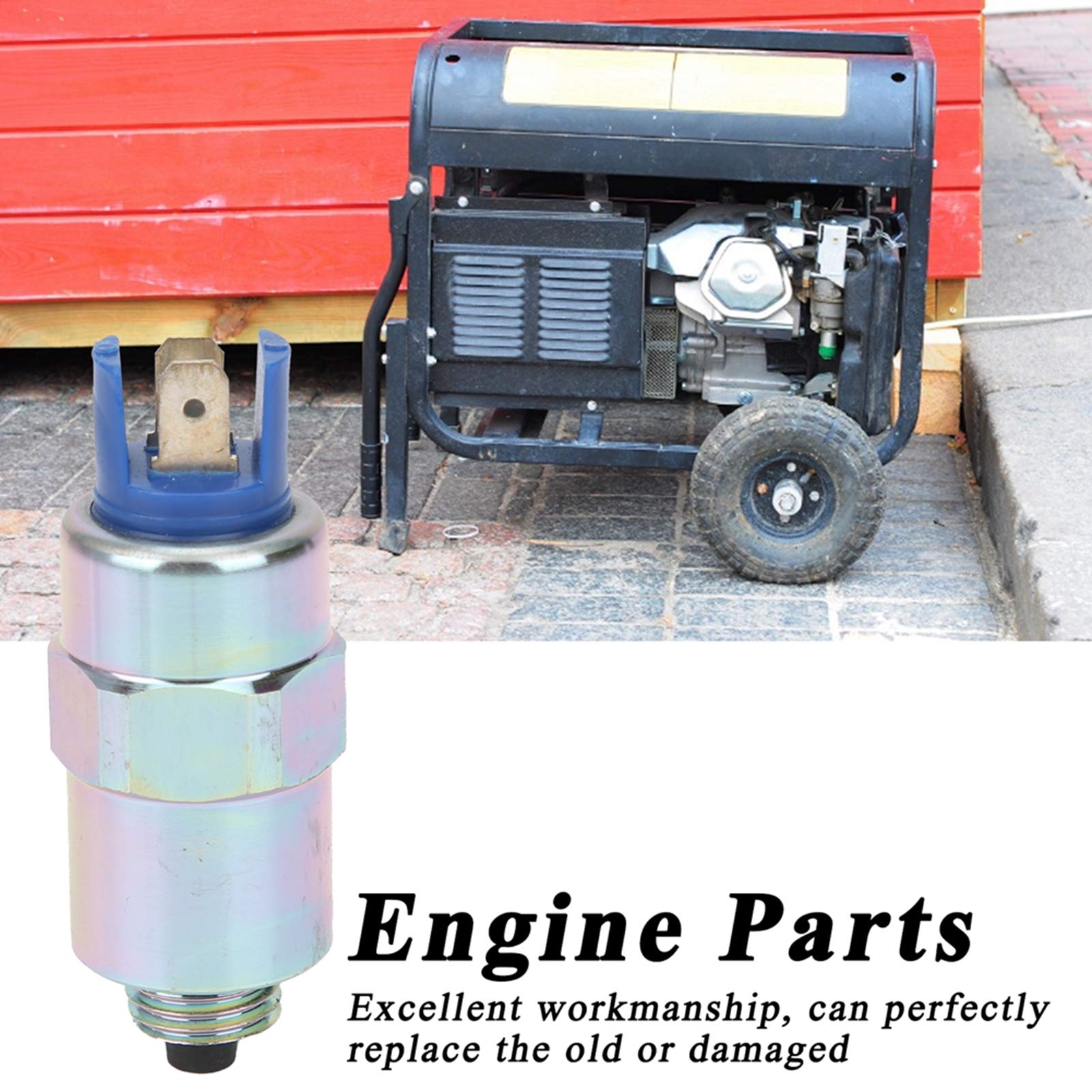 Solénoïde D'arrêt de Carburant, Solénoïde D'arrêt de Carburant 12 V 1 A, électrovanne 0,8 Mpa Adaptée aux Moteurs Perkins Série 1000, Solénoïdes
