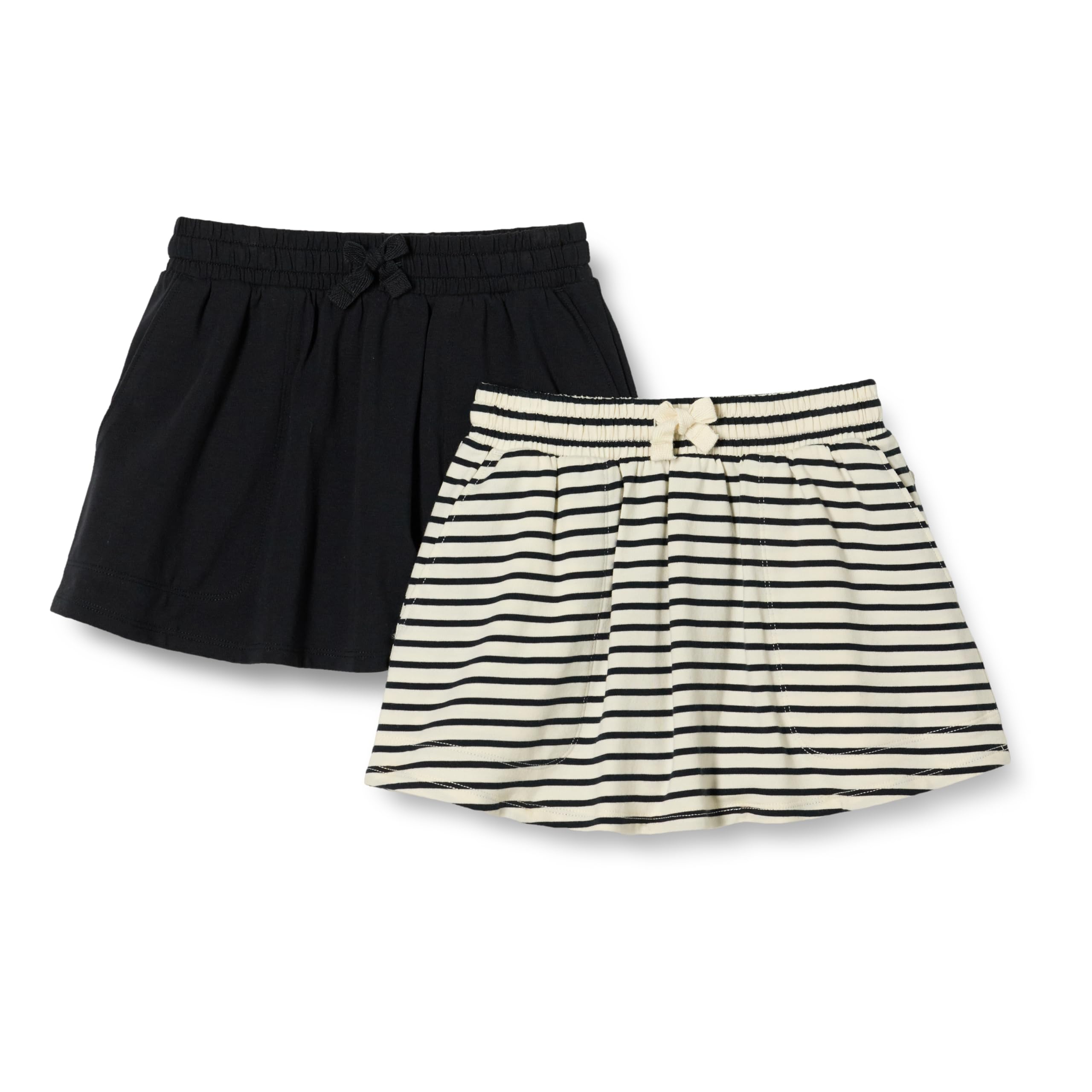 Amazon Essentials Girls' Patch Pocket Skort, Pack of 2