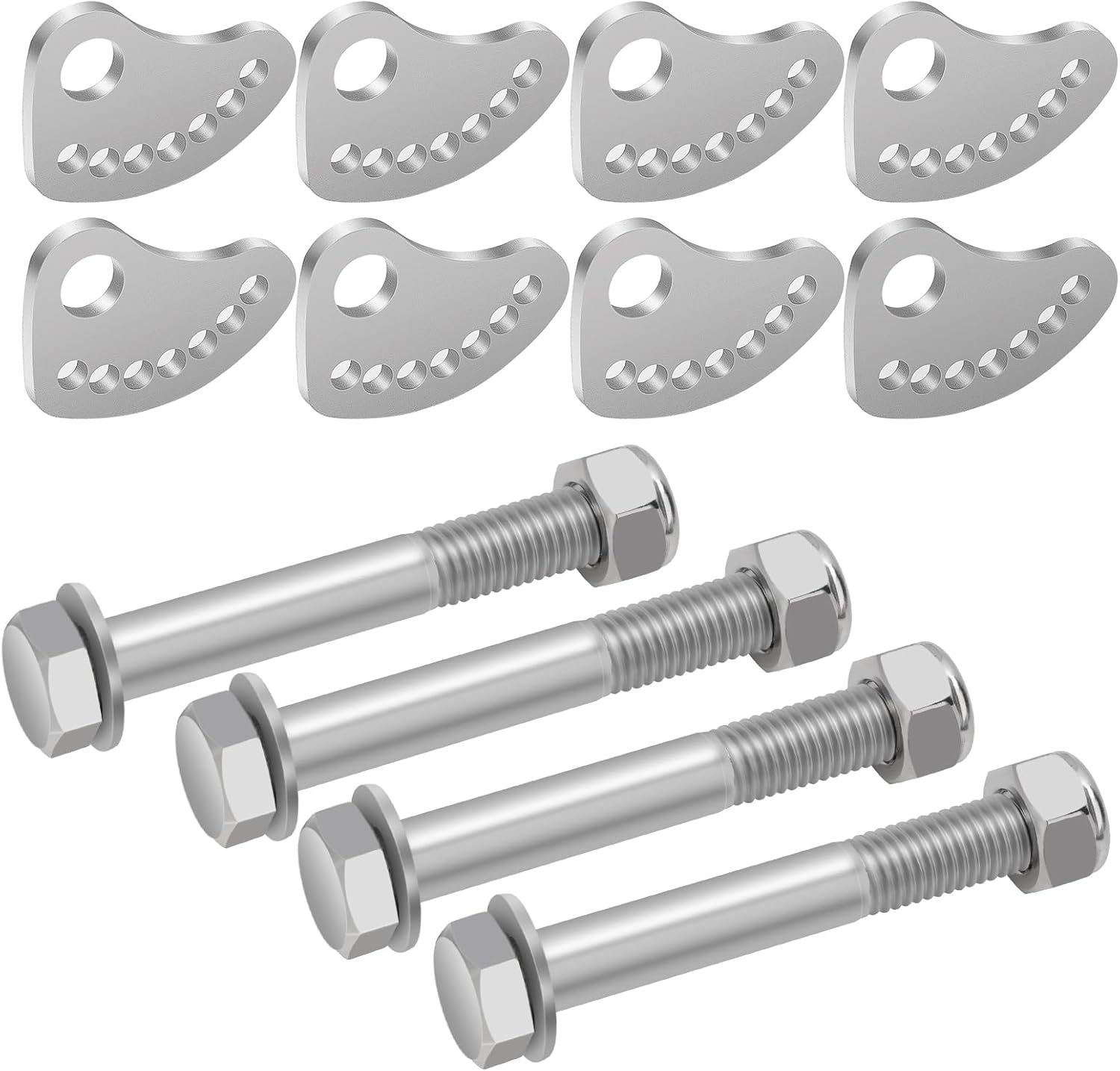 304 Stainless Steel 4PCS Adjustable Upper Arm Alignment Cams Camber Bolt ±1.5 Degree for Chevy Silverado GMC Sierra 1500 2500 3500 - Camber/Caster Fix, Cam Bolt - Fits 1999-2019 Models