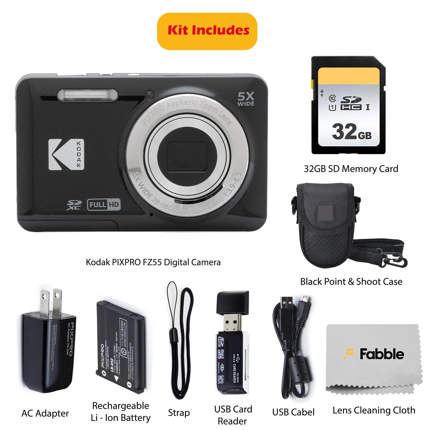 Amazon Canada: KODAK PIXPRO FZ55 16MP Digital Point & Shoot Camera