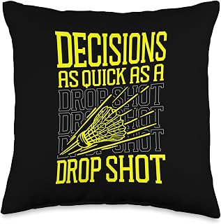 Decisions As Quick As A Drop Shot Badminton Throw Pillow
