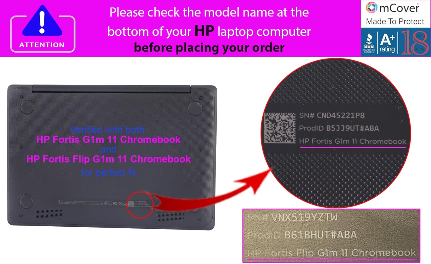 mCover Case ONLY Compatible for 2024-2026 11.6" HP Fortis G1m 11 Clamshell or Fortis Flip G1m 11 2-in-1 Chromebook (NOT Fitting Any Other HP Models)- Aqua