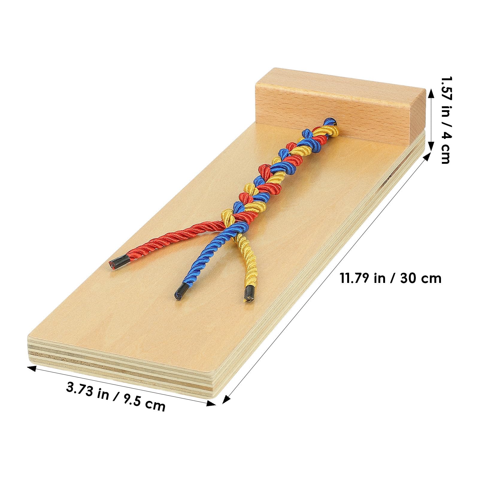Kit per Intrecciare I Capelli in Legno per Bambini, con Tavoletta per Esercitarsi.