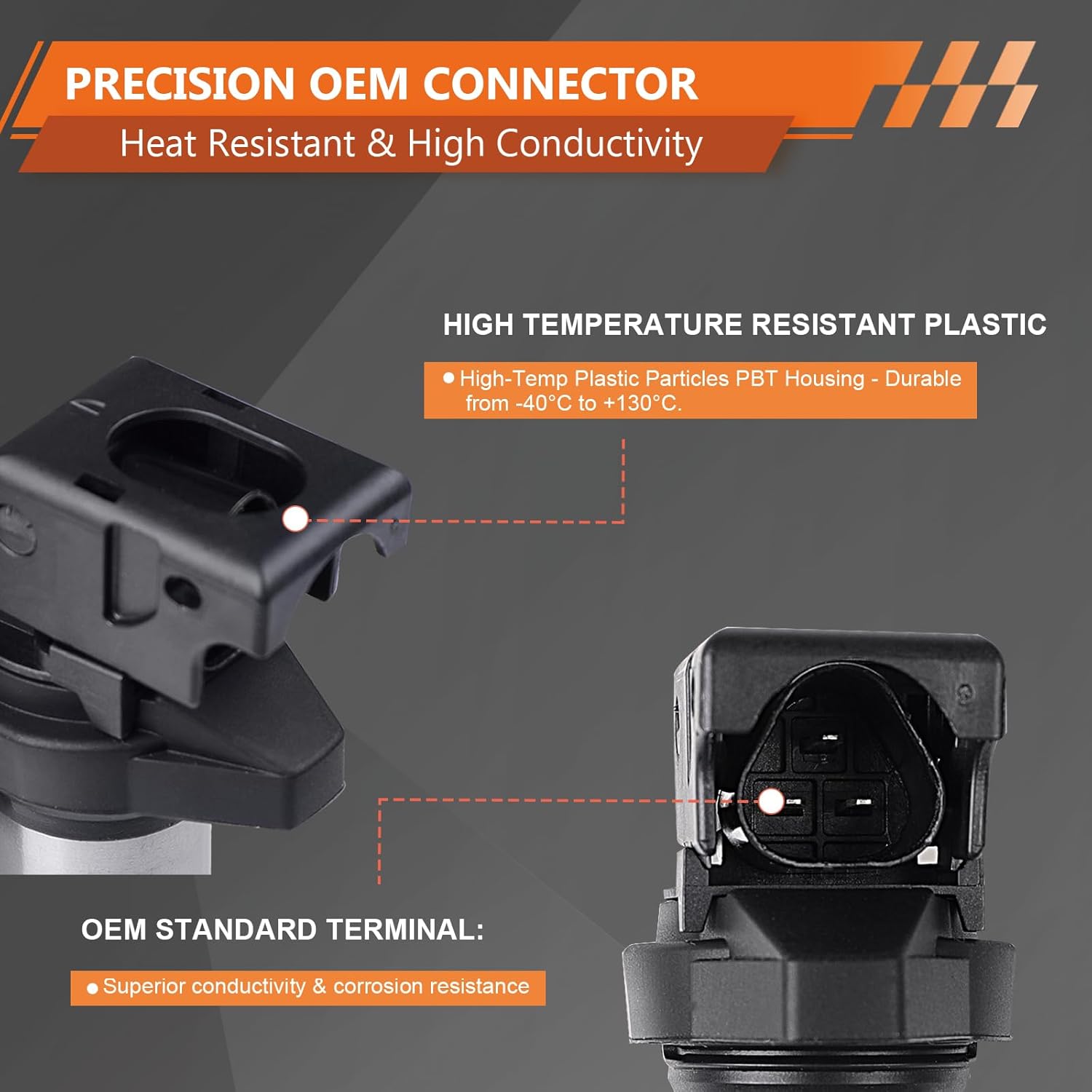 Ignition Coil Pack 4 PCS Set Compatible with Mini Cooper 2007-2007 L4 1.6L Naturally, Cooper Countryman 2011-2016 L4 1.6L Turbo, Cooper 2008-2013 L4 1.6L Turbo, Cooper Paceman L4 1.6L Turbo