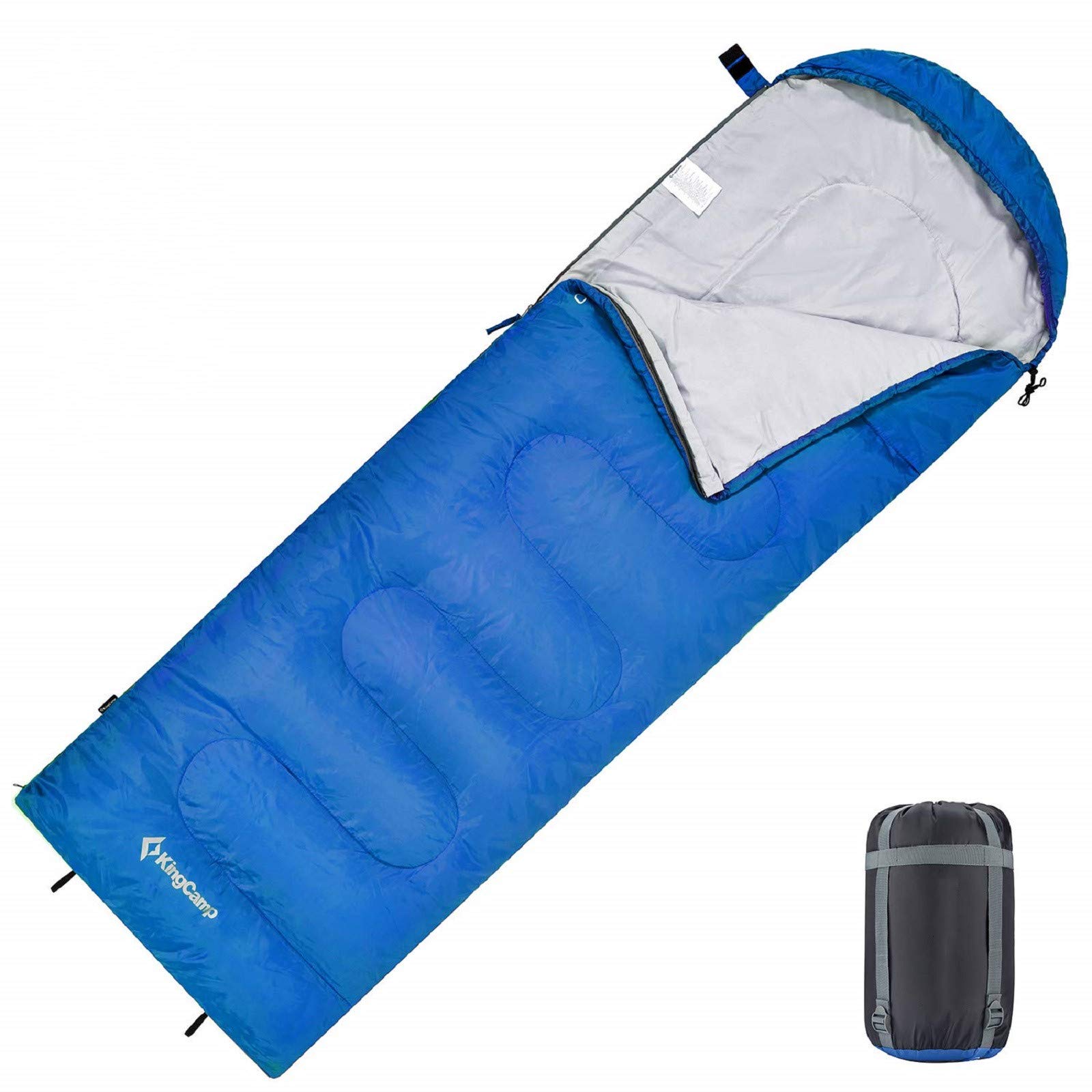KingCamp Sleeping Bag 3 Season- Lightweight Waterproof Camping Sleeping Bag Indoor & Outdoor Use for Adults Kids for Hiking Backpacking and Camping with Compression Sack