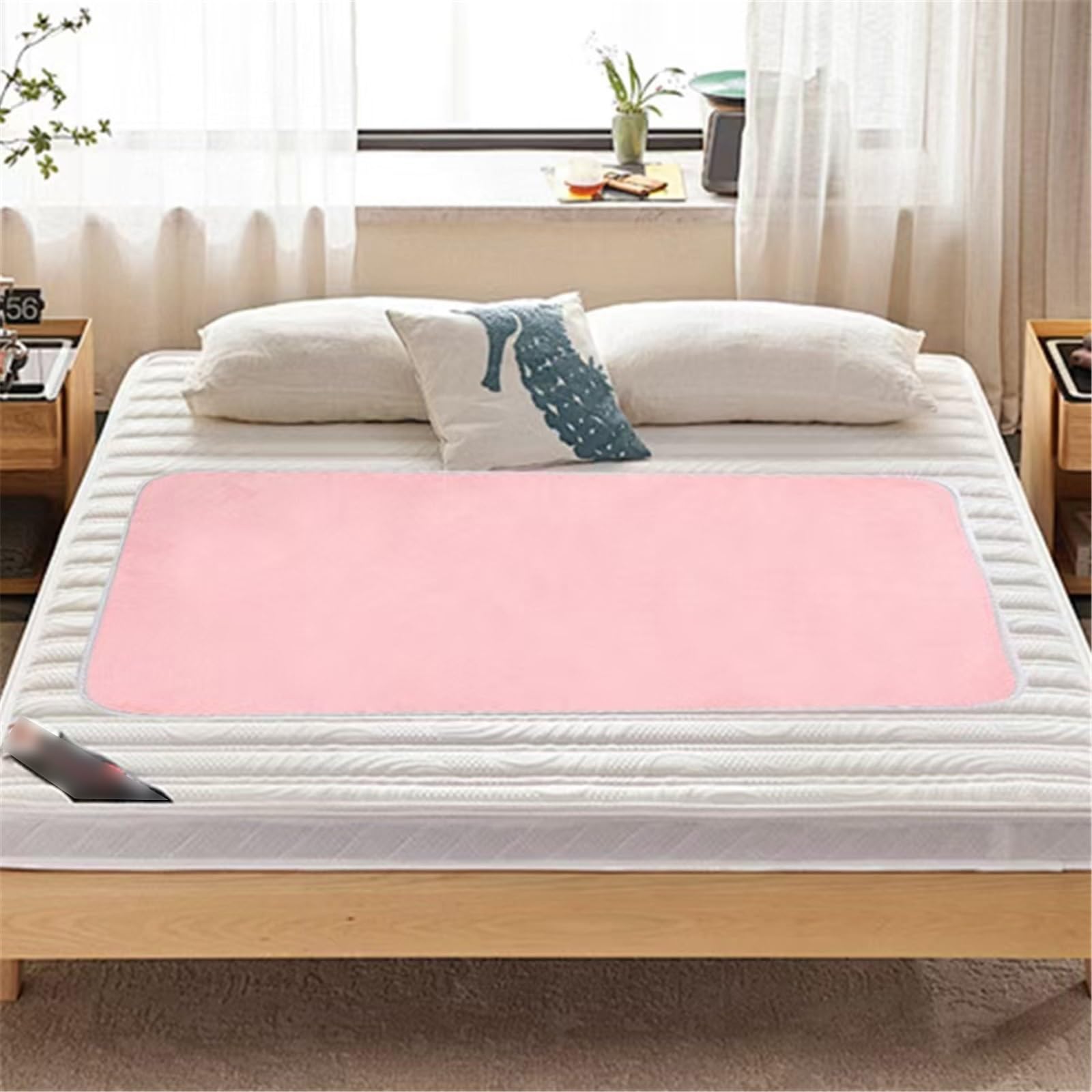 Empapadores Cama Adultos Impermeables Protector Colchon para Niños Empapador Reutilizable Resistente Al Agua(Pink,120 * 200cm)