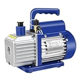 ZENY 3.5CFM Single-Stage 5 Pa Rotary Vane Economy Vacuum Pump 3 CFM 1/4HP Air Conditioner Refrigerant HVAC Air Tool R410a 1/4" Flare Inlet Port, Blue