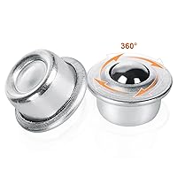 Vista 3 de 20 rodamientos de transferencia de bolas de rodillo de 5/8 pulgadas, unidad de transferencia de bolas redondas de acero al carbono, ruedas de bolas