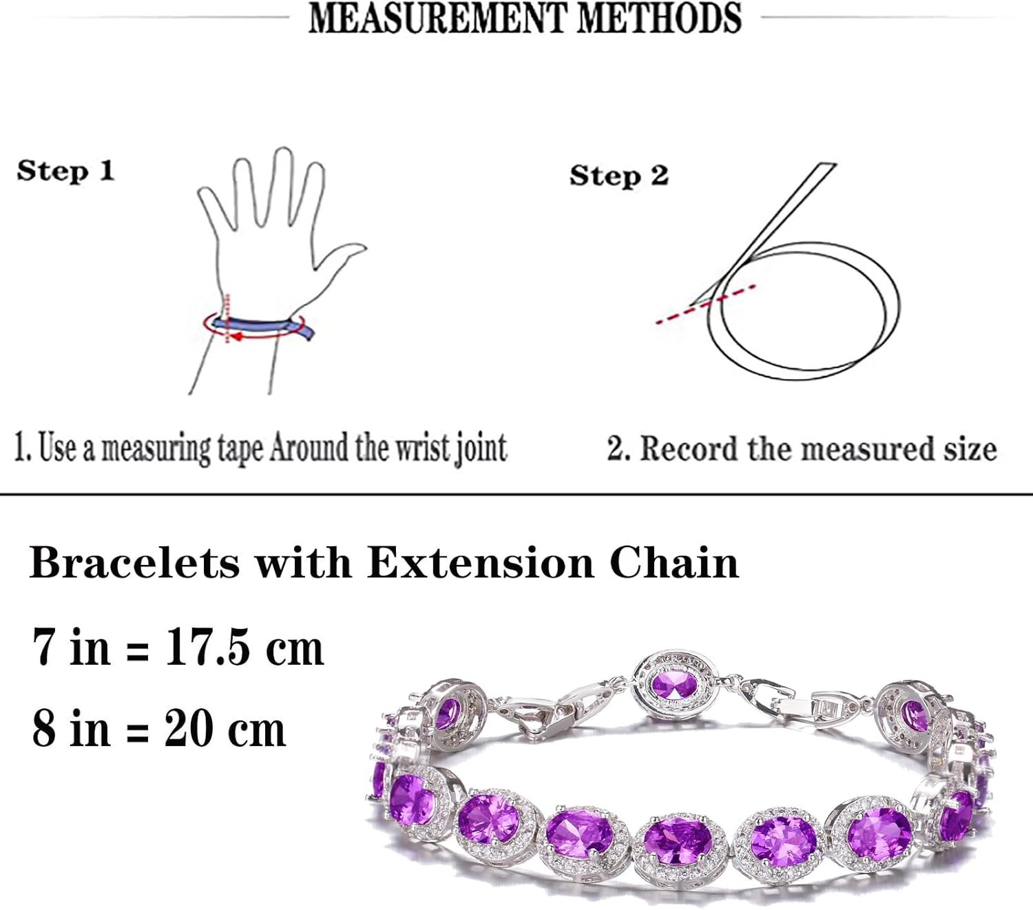 Hermosa Silver Oval Gemstone Tennis Bracelet | Silver Bracelets for Women | Size 7-8 Inch - Image 4