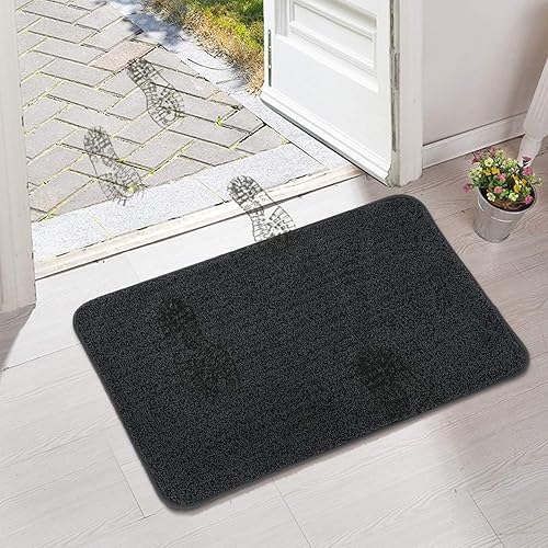 Vista 75 de ITSOFT Alfombra de poliéster antideslizante para puertas de interior y exterior, súper absorbente y lavable a máquina Beige