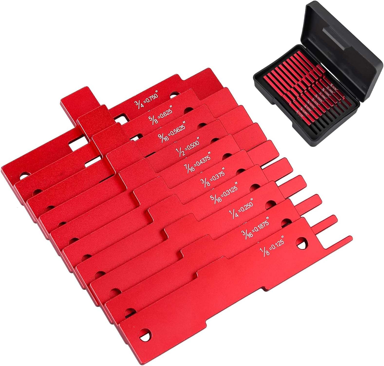 Setup Blocks Woodworking, 10pcs Precision Aluminum Set Up Bars Set Up Blocks Height Gauge Set for Woodworking Router and Table Saw Accessories