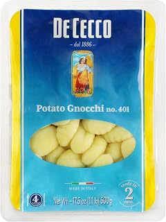 De Cecco Potato Gnocchi Pasta, 17.5 oz (Pack of 12) - Premium Italian Dumplings for Authentic Meals