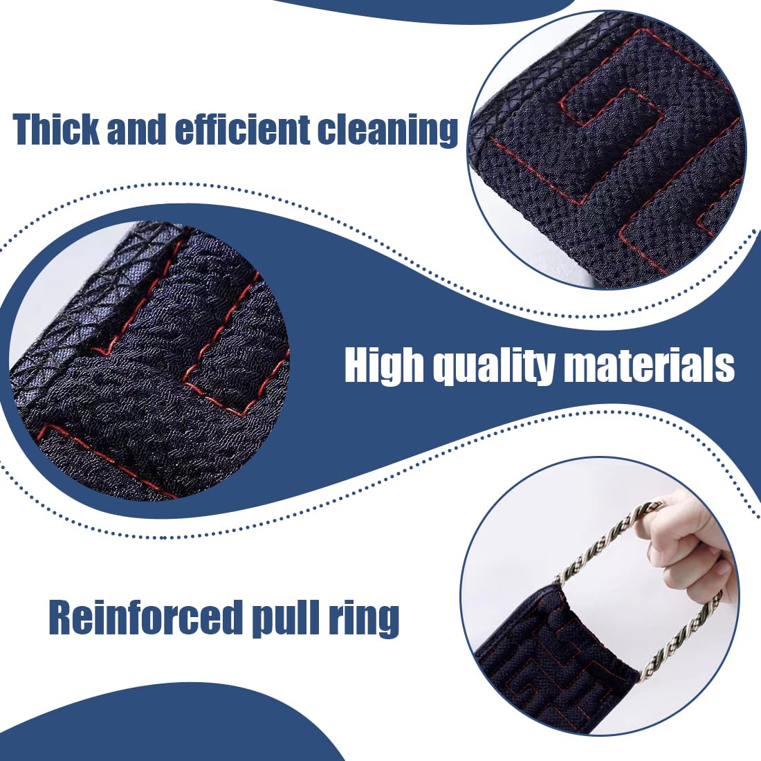 XUKZIMA Exfoliating Back Scrubber for Shower 38 Inches Back Scrubber with Handles Washcloth Body Exfoliator Bath Tool for Use in Shower Double-Sided Back Washer to Deep Clean Your Body for Men & Women - Image 3