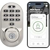 Halo Wi-Fi Smart Lock, Keyless Entry Door Deadbolt, Geofence Auto-Unlock, Grade AAA Certified, No Hub Required Easy Install, Satin Nickel Lifetime Finish Warranty, Backlit Keypad