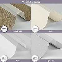 Vista 5 de Graywind Eve Zebra Blinds - Persianas de doble capa, control de luz de privacidad, talla única (muestras de tela)