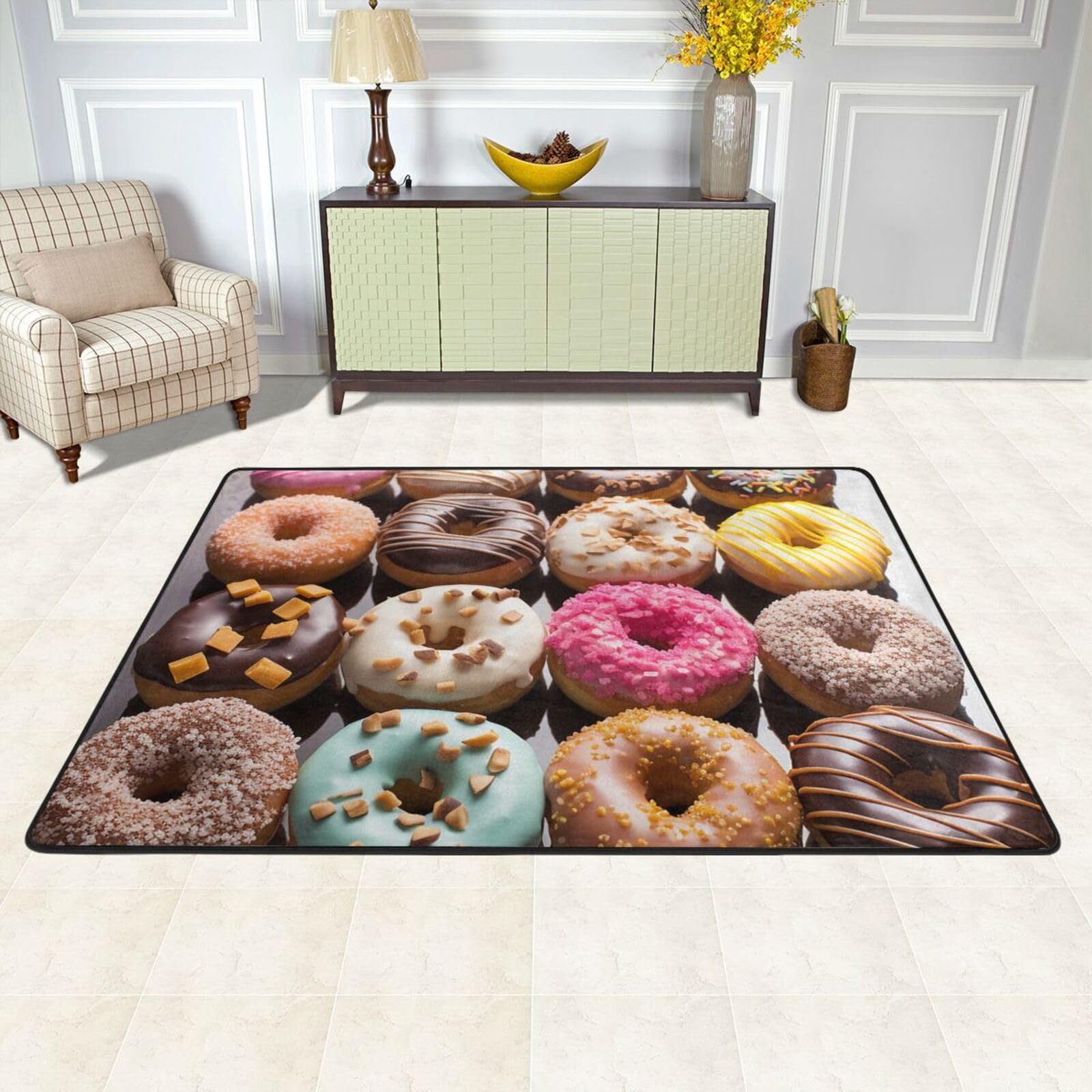 Tapis de sol absorbant pour une cuisine propre au design de beignets