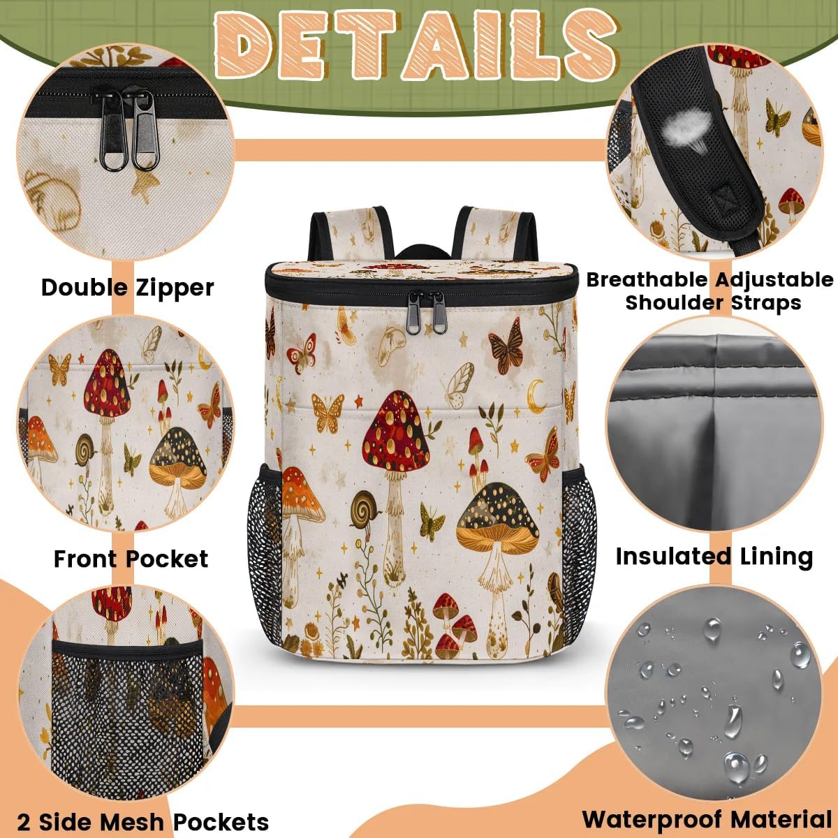 Biodegradable Mushroom Mycelium Camping Cooler (The Chill Pack) view 4