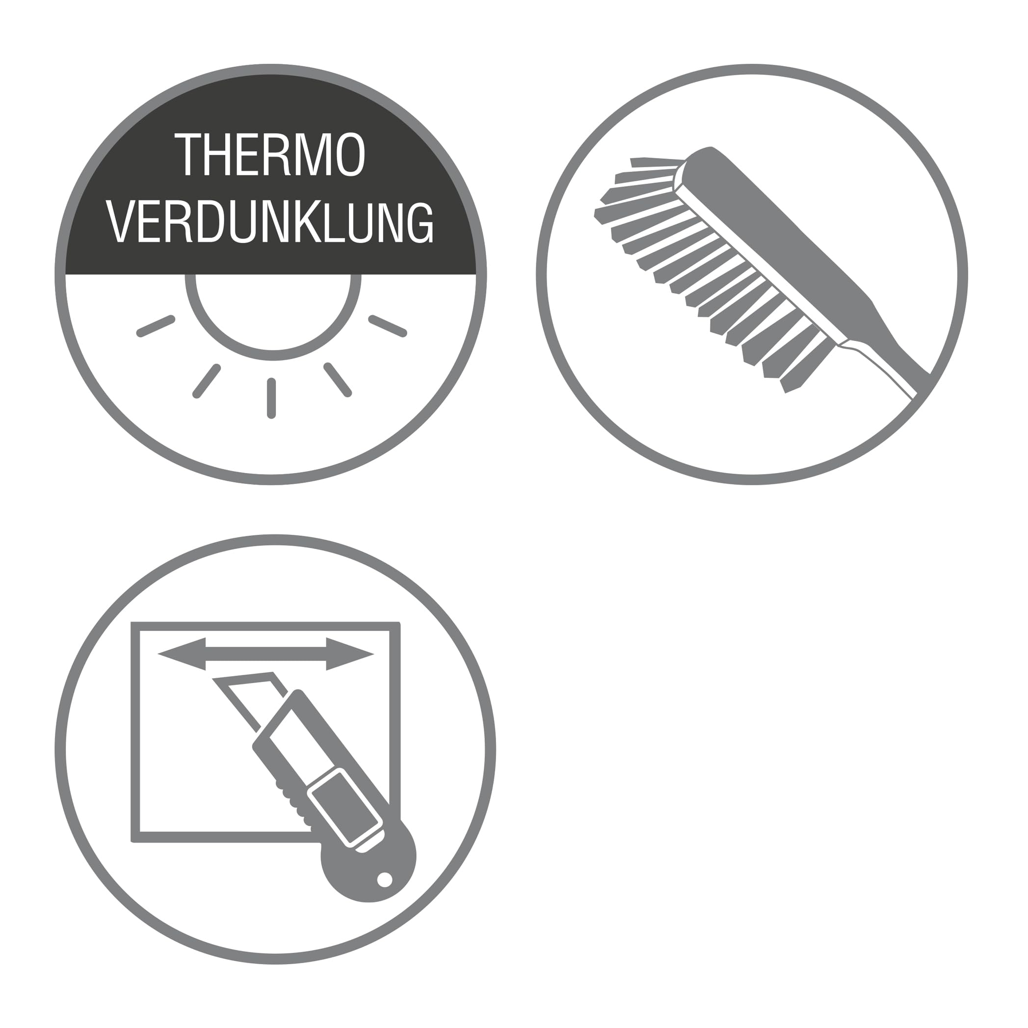 GARDINIA Store Enrouleur Occultant Thermique à Coller ou Clipser, Grande Réflexion de la Lumière, Économie d'Énergie, Opaque, Kit de Montage Inclus, Store Thermique EASYFIX, Ardoise, 90 x 210 cm (LxH)