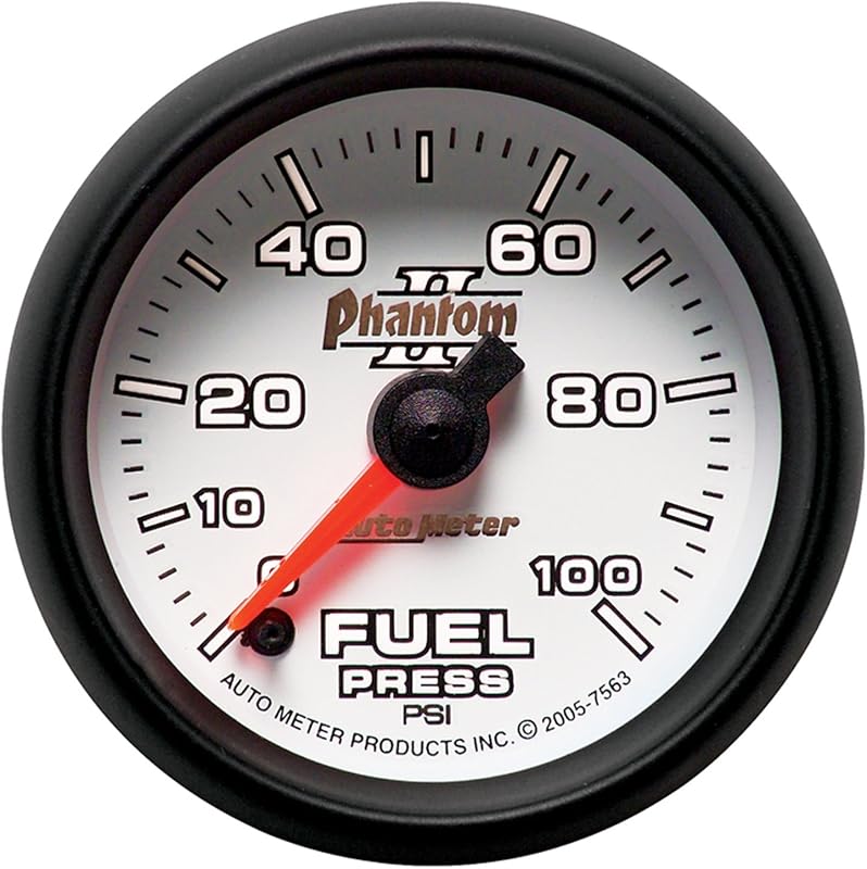 Manômetro elétrico de pressão de combustível Auto Meter 7563 Phantom II Full Sweep – 52,4 mm