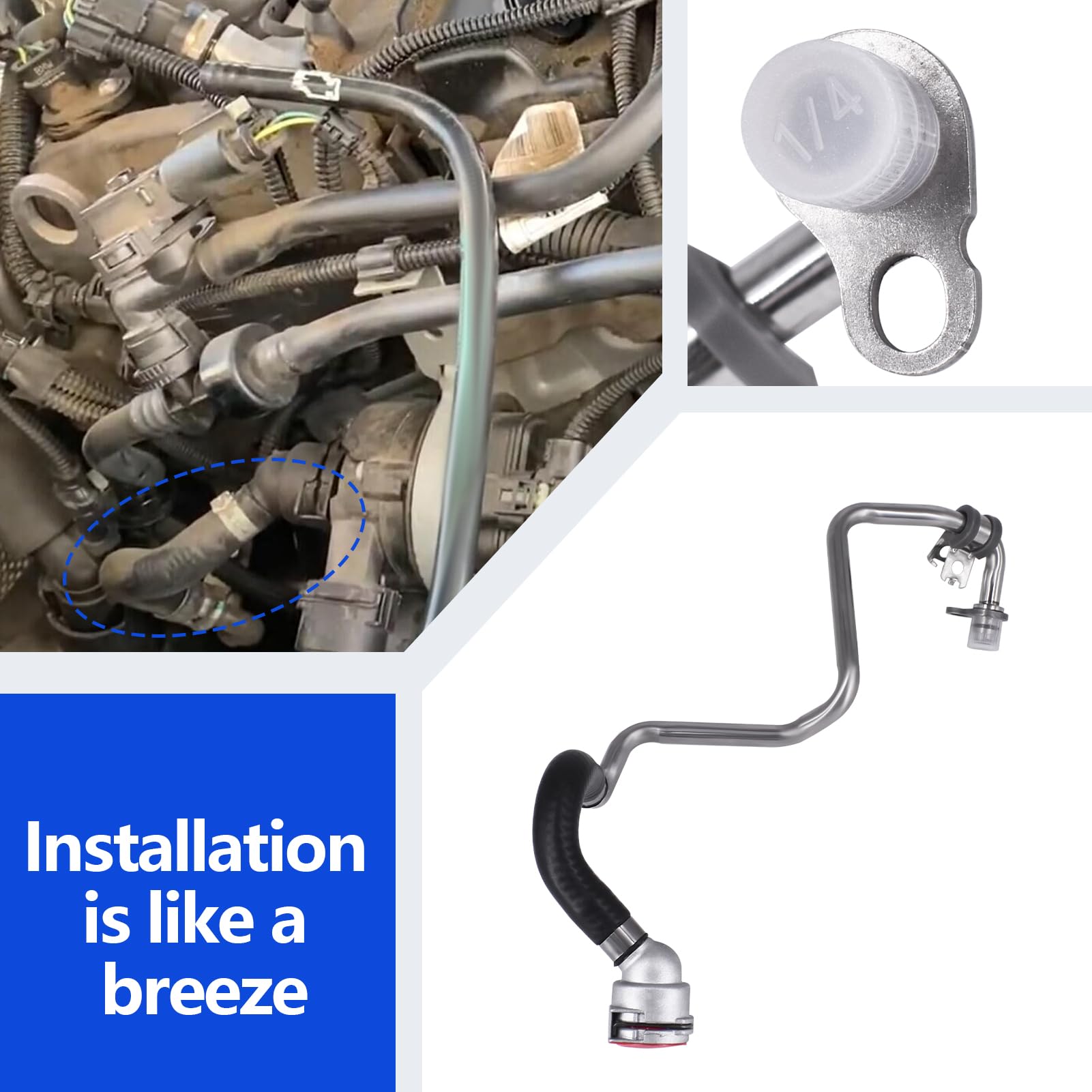 Amazon.com: 11537643226 Aluminum Connector Turbocharger Coolant  