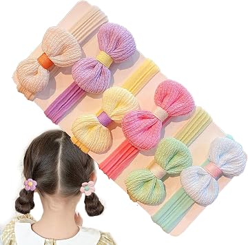Kids Hair Ties Fashion Styling Thick Thin Ponytail Holder